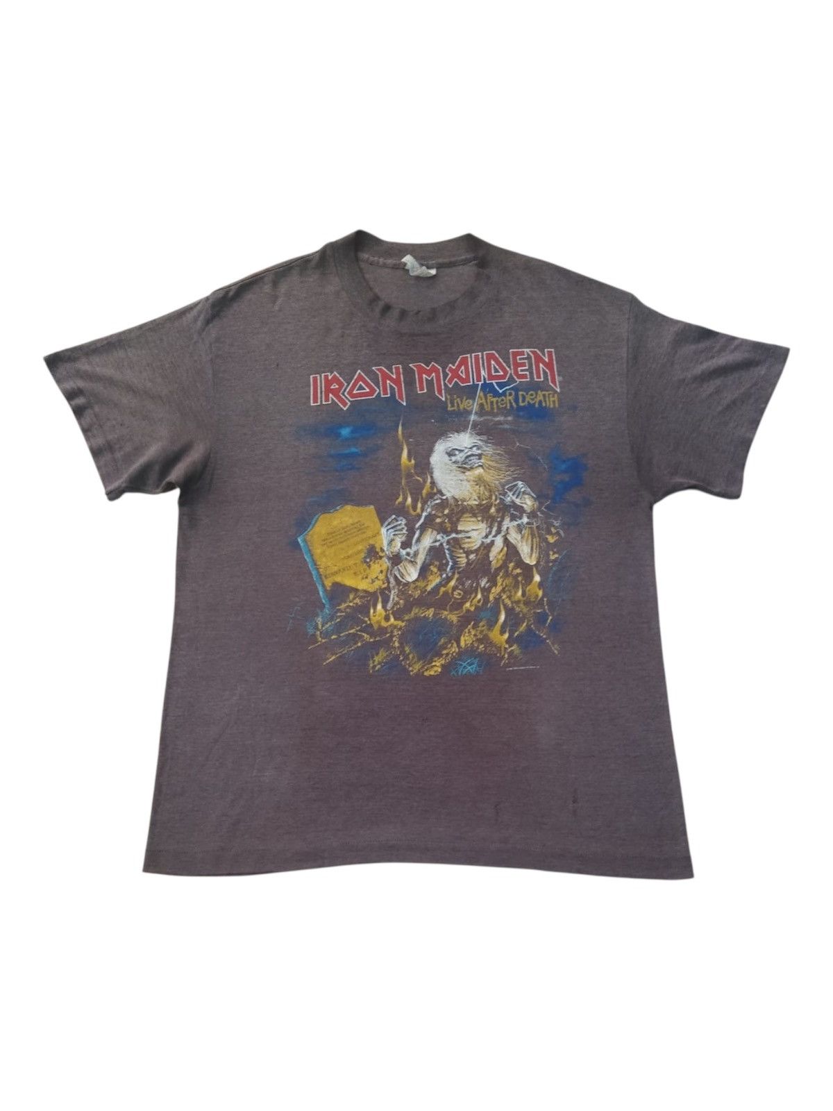 Band Tees Vintage 80s Iron Maiden Live After Death Shirt Size US L / EU 52-54 / 3 - 1 Thumbnail