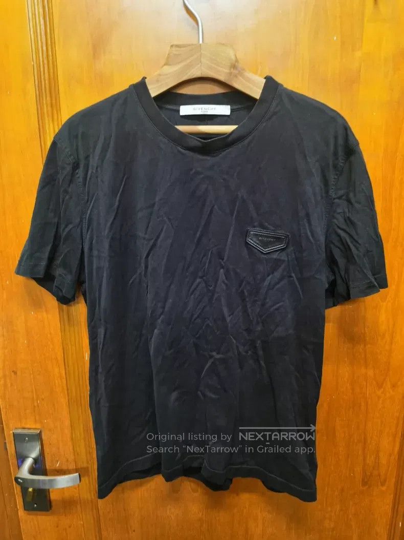 Givenchy Men's T Logo Pure Black Short Sleeve T-Shirt Summ