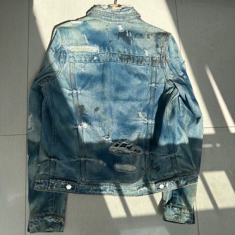 Amiri Amiri 16og genuine oil stain denim jacket Size US L / EU 52-54 / 3 - 3 Thumbnail