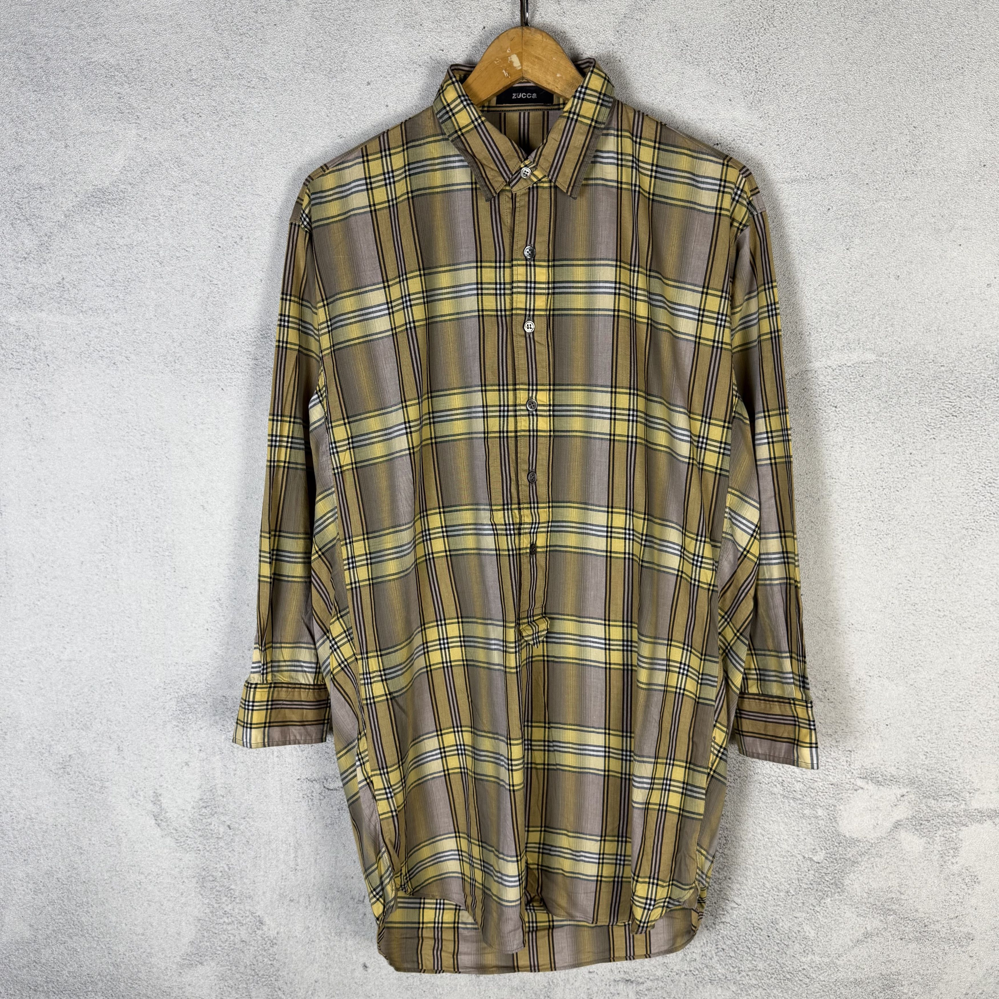 Zucca Zucca Japan Oversized Plaid Longline Shirt Size US M / EU 48-50 / 2 - 2 Thumbnail