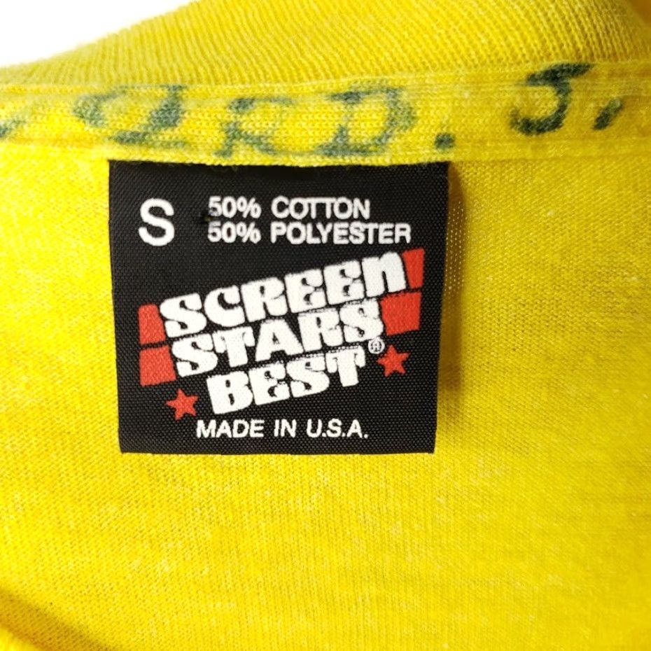 Vintage VINTAGE Screen Stars T Shirt Mens Small Yellow Windwalkers Young Marines 80s USA Made Graphic Tee Military Marines Size US S / EU 44-46 / 1 - 6 Thumbnail