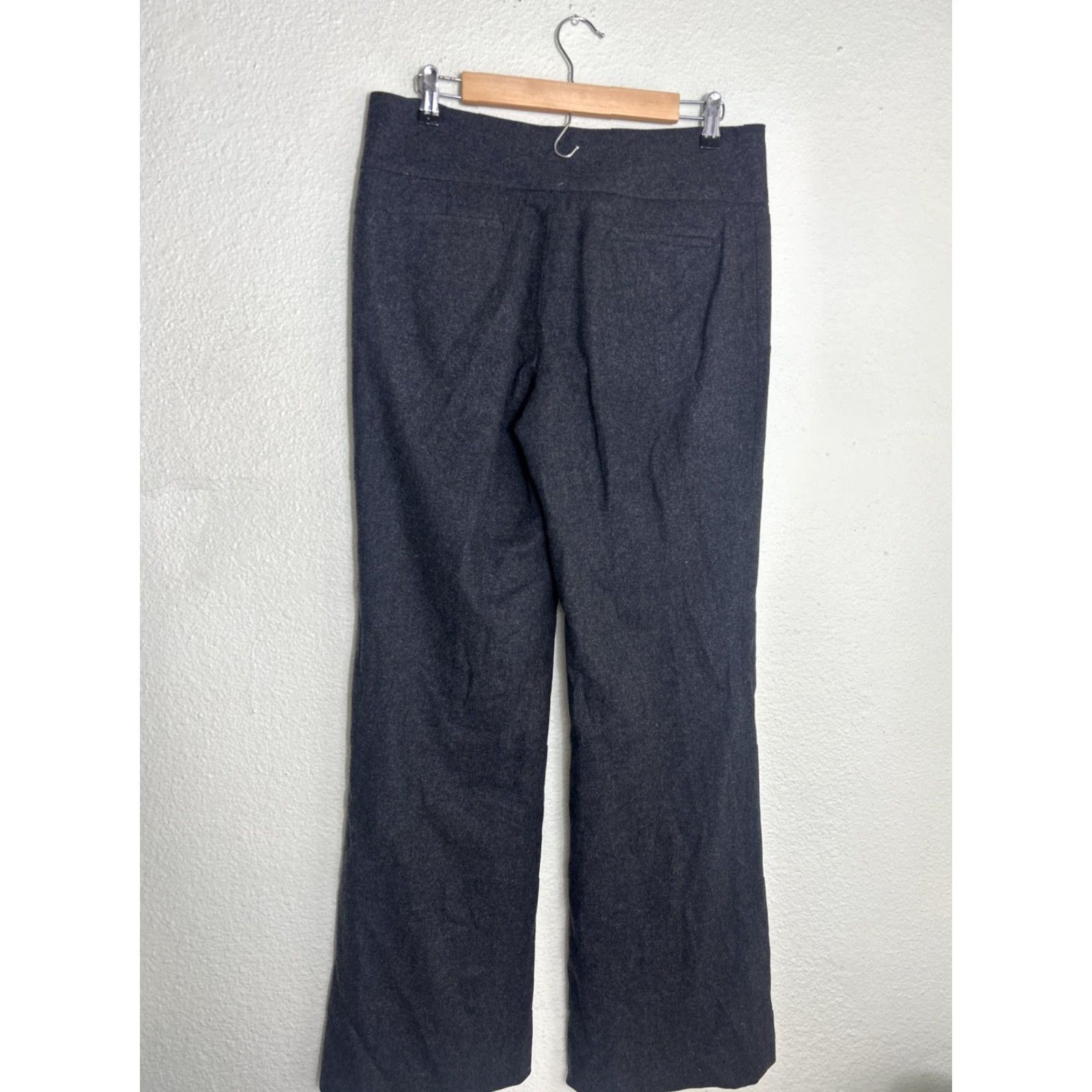 Banana Republic Banana Republic Pants Dress Gray Wool Wide-Leg 10 Womens 32x33 Size 32" / US 10 / IT 46 - 7 Thumbnail