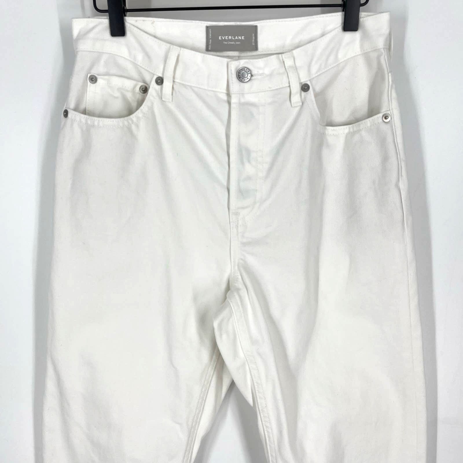 Everlane Everlane The Cheeky Jean Button Fly White Size 27 Regular Size 27" / US 4 / IT 40 - 3 Thumbnail