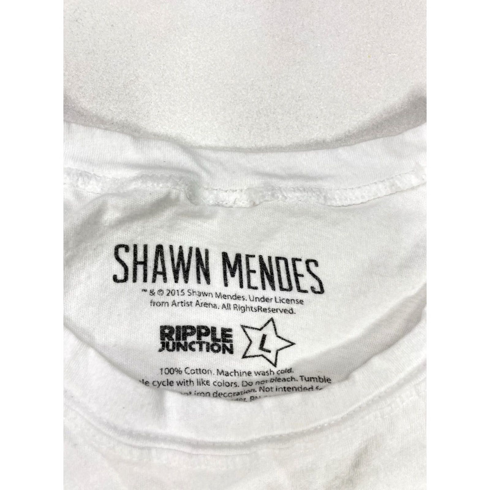 Ripple Junction Shawn Mendes Graphic T-shirt Women Small White Short Sleeve Music Shirt Size S / US 4 / IT 40 - 4 Thumbnail