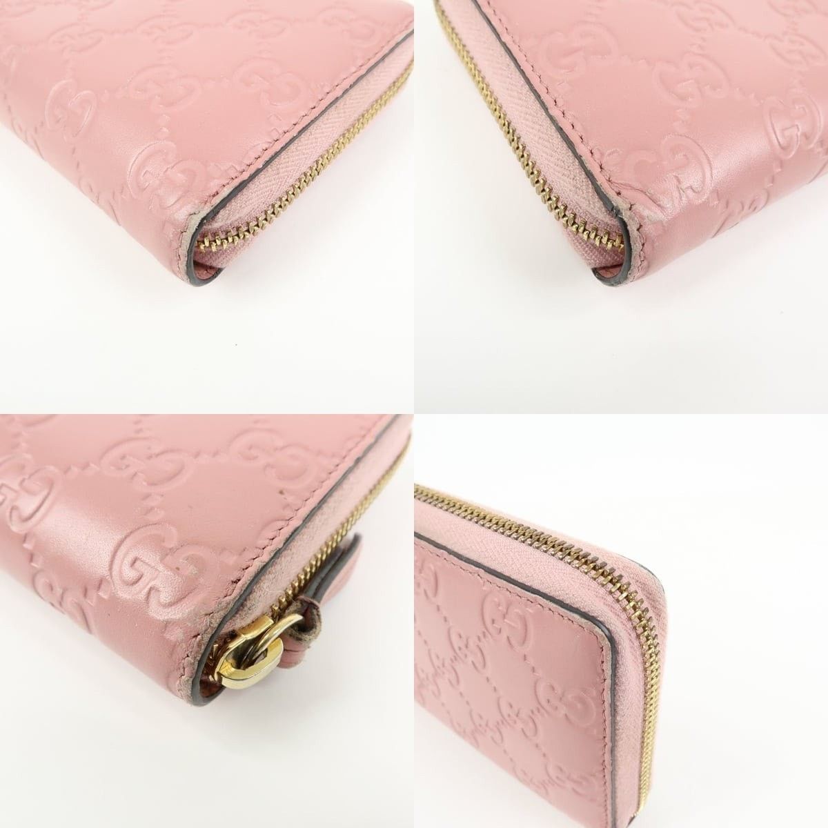 Gucci Gucci Guccissima Leather Round Zippy Wallet Pink Size ONE SIZE - 4 Thumbnail