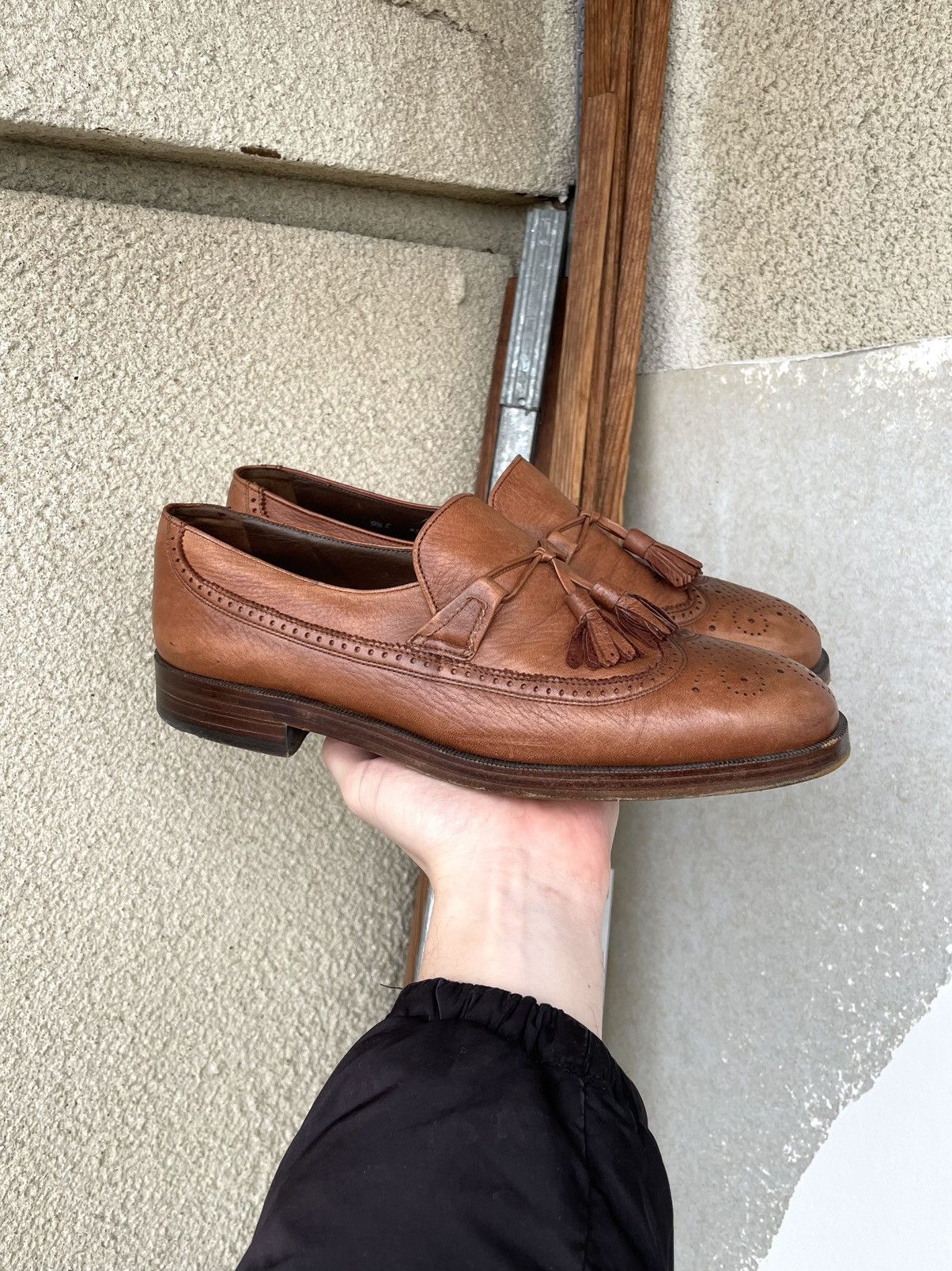 Bally Bally Suisse Leather Tassel Loafers Brogue Size 9.5 Brown Size US 9.5 / EU 42-43 - 6 Thumbnail
