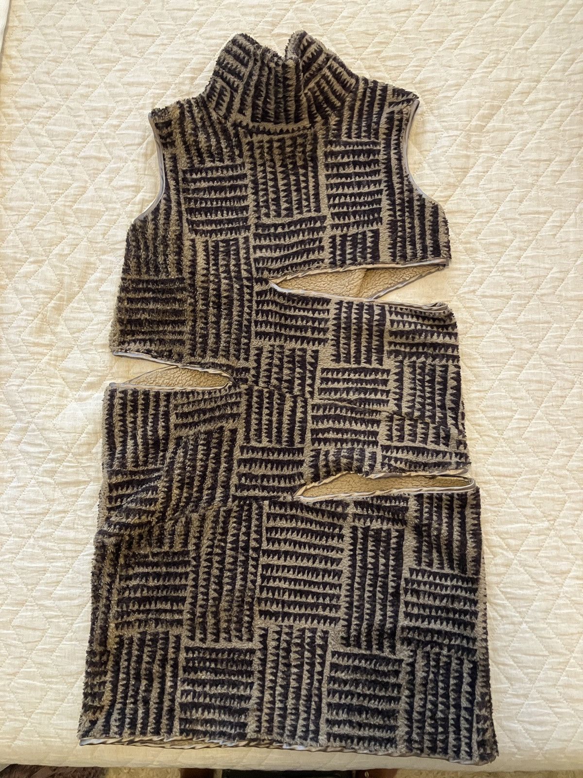 Kapital Hacksaw Block fleece apple peel vest Size M / US 6-8 / IT 42-44 - 1 Thumbnail