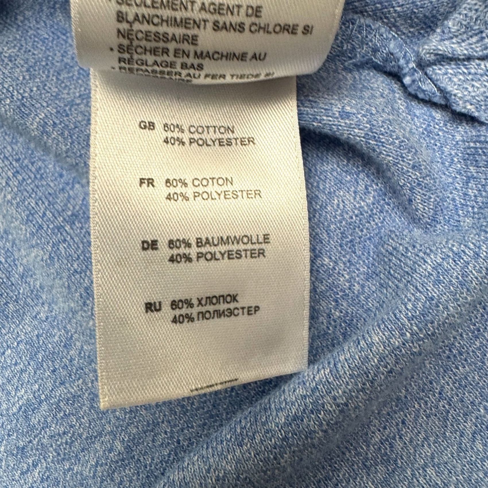 Vintage Harbor Bay Polo Shirt Mens 3XL Heather Marled Blue Short Sleeve Pocket Top Shirt Polo Size US XXL / EU 58 / 5 - 5 Thumbnail