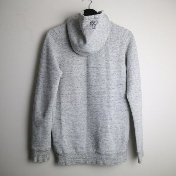 Aritzia Aritzia TNA Light Heathered Grey Full Zip-up Hoodie Sweater Size L / US 10 / IT 46 - 4 Thumbnail