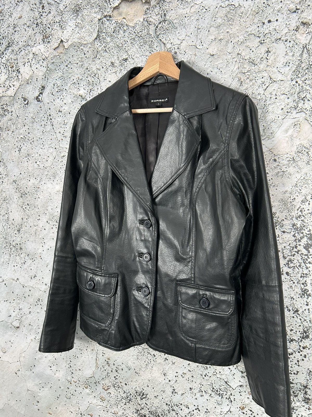 Genuine Leather Vintage Avant Garde Leather Jacket 90s Grunge Punk Rock Size US L / EU 52-54 / 3 - 2 Thumbnail