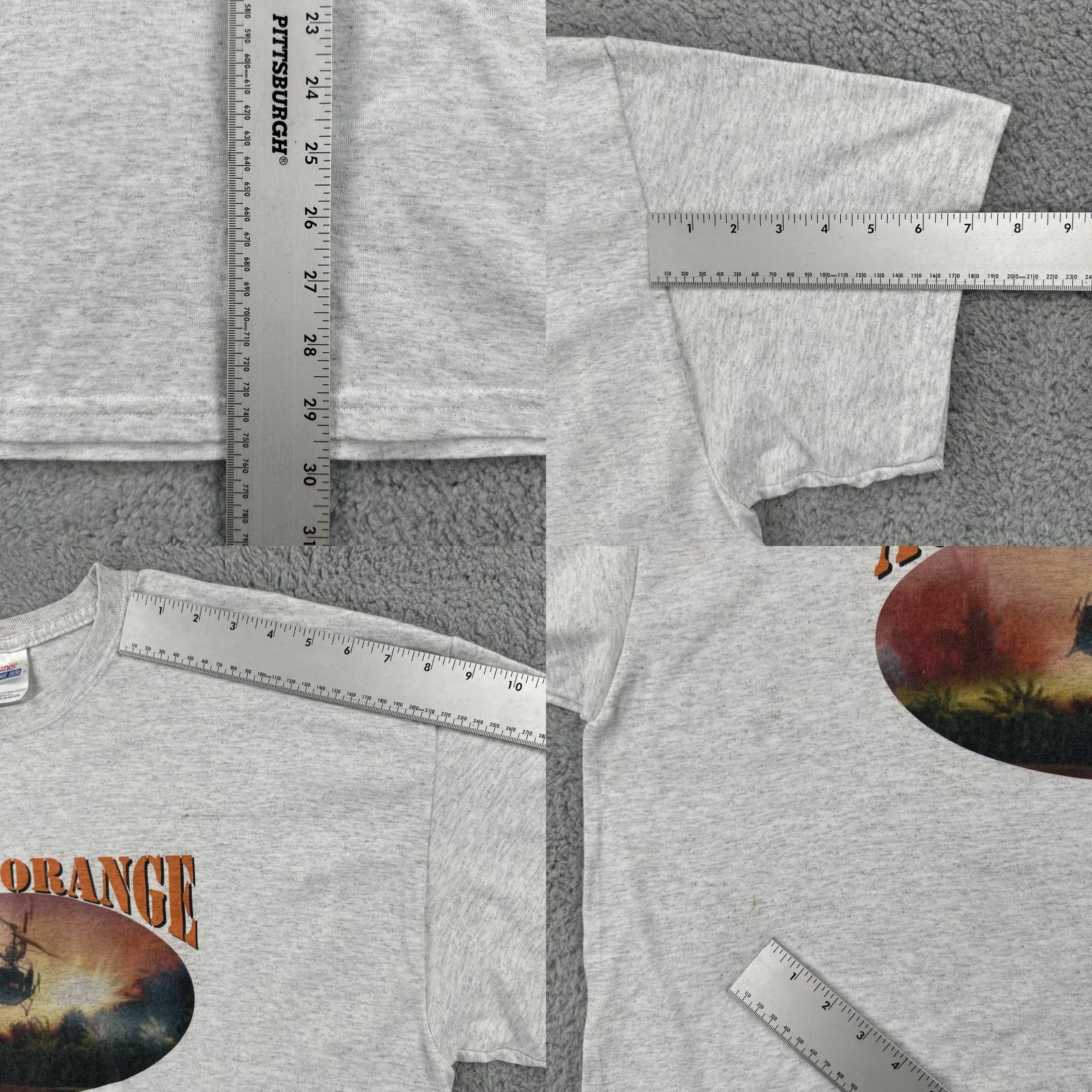 Hanes VINTAGE Hanes T Shirt XL Gray 50/50 Short Sleeve Graphic Tee Men Decade 1990s Agent Orange Cont… Size US XL / EU 56 / 4 - 9 Thumbnail