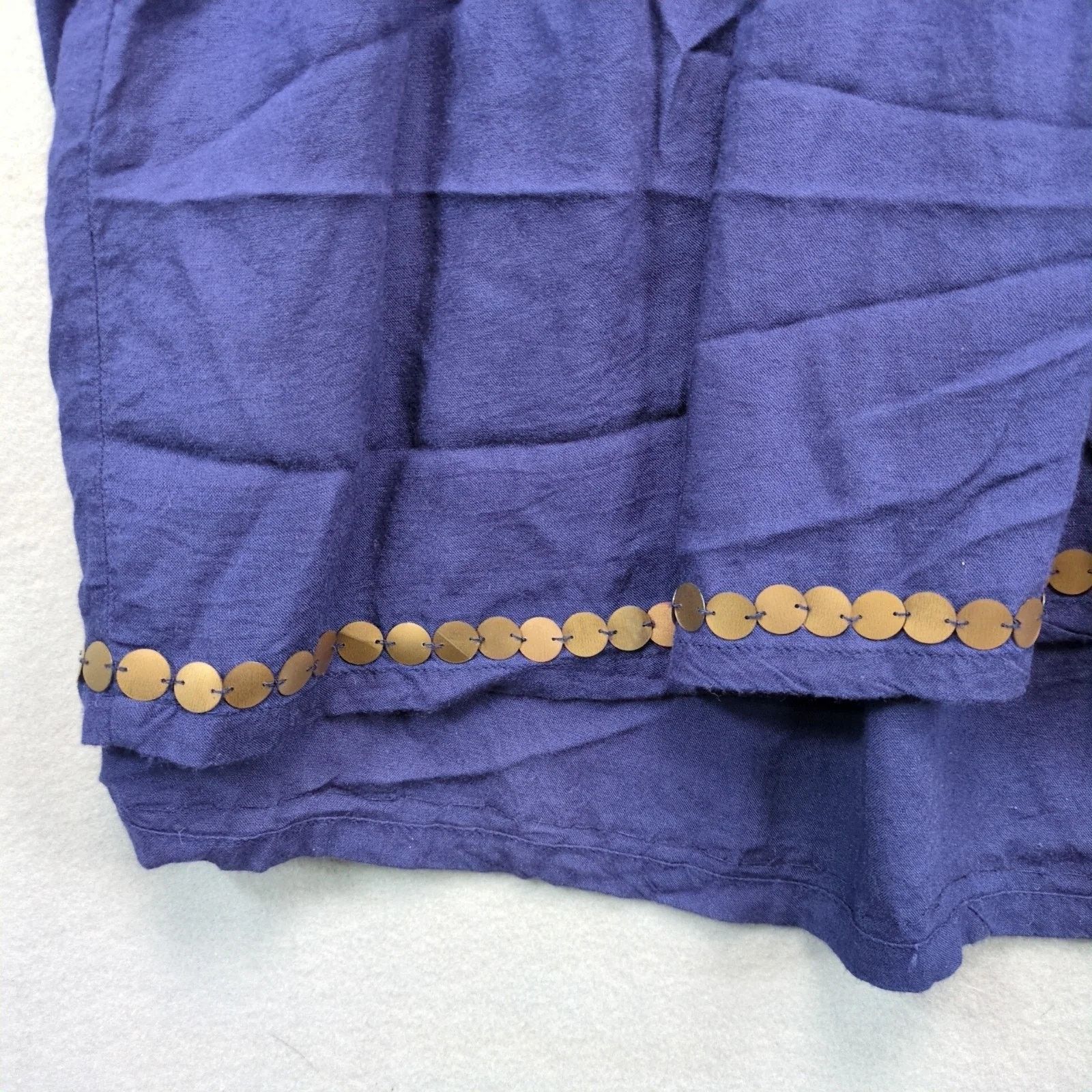 Other Charlotte Russe Navy Tiered Maxi Dress S Brass Beads Size S / US 4 / IT 40 - 5 Thumbnail