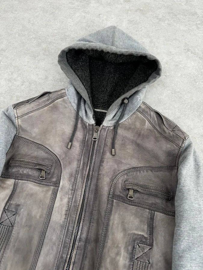 Dolce & Gabbana AW2010 Dolce & Gabbana Grey Technical Leather Hooded Jacket Size US M / EU 48-50 / 2 - 5 Thumbnail