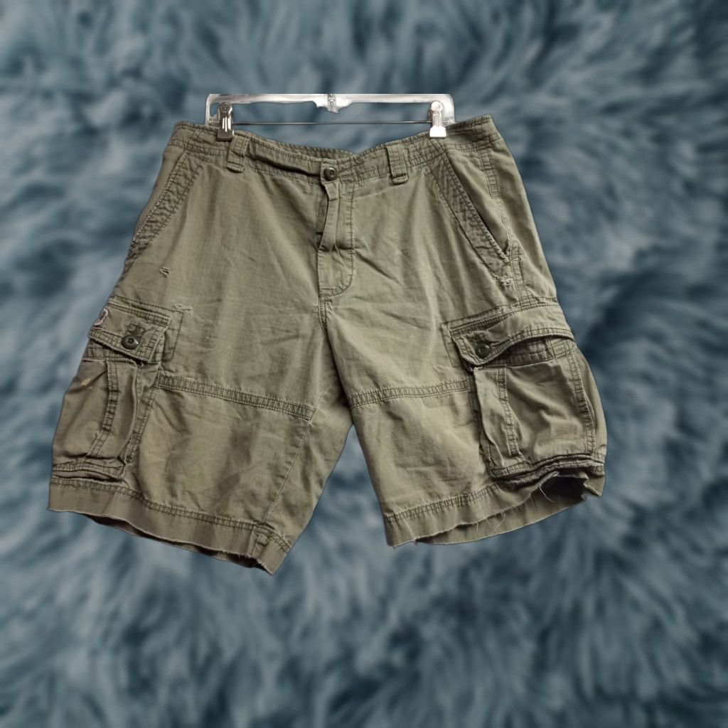 Polo Ralph Lauren VINTAGE Polo Ralph Lauren Cargo Shorts 36 Khaki Canvas Distressed Cargo Pocket Men Regular Belt Loops Brown Short Size US M / EU 48-50 / 2 - 1 Thumbnail