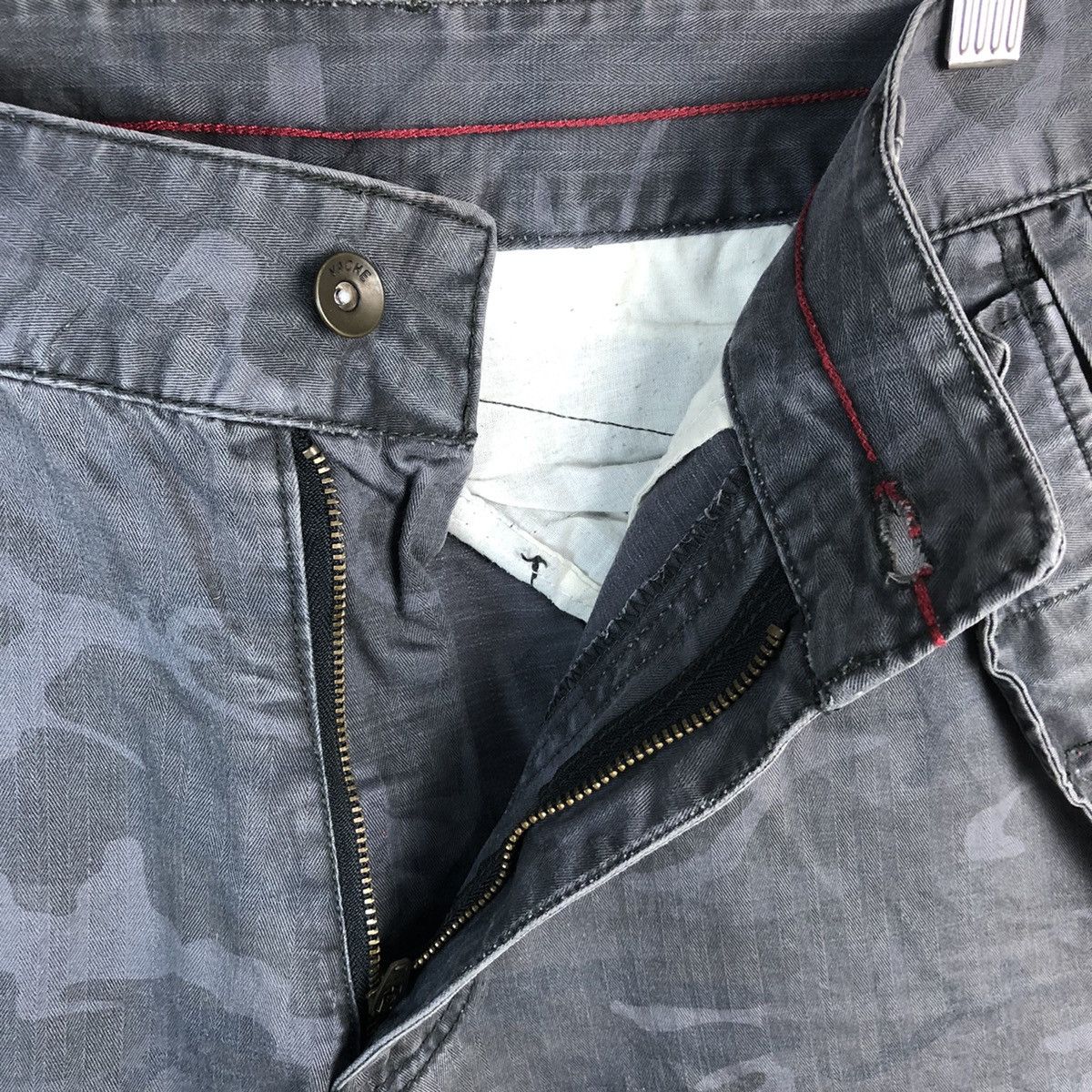 Japanese Brand DL Camo Gray Cargo Military utility Multipocket Pants #C638 Size US 29 - 14 Thumbnail