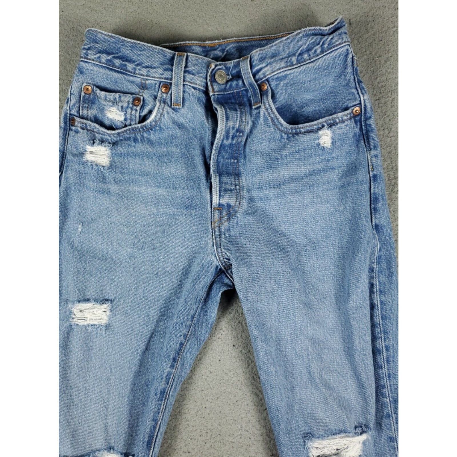 Levi's Levis 501 Jeans Mens 26x26 Blue Straight Leg Denim Pants Size US 26 / EU 42 - 2 Thumbnail