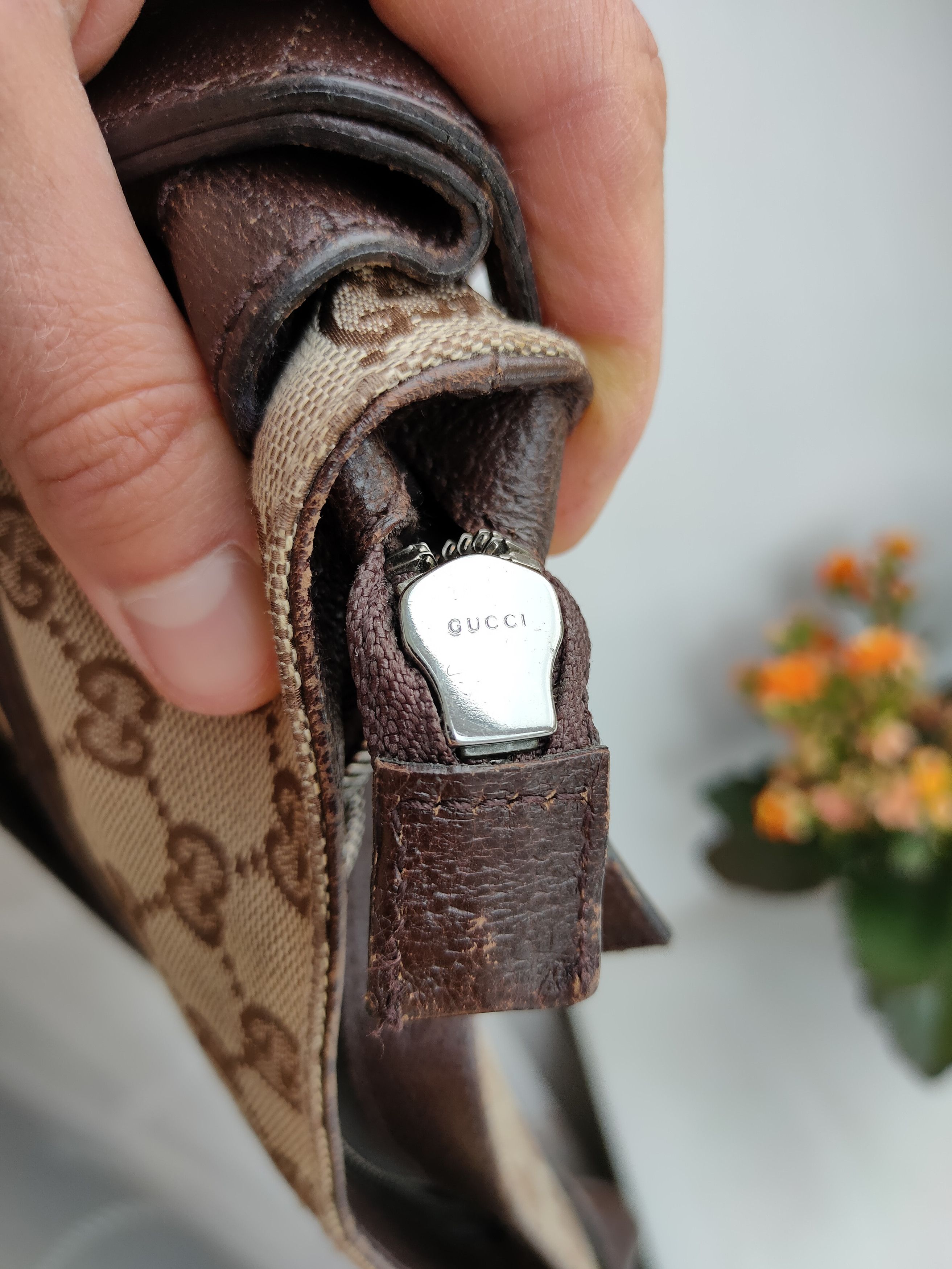Gucci Gucci GG Pattern Canvas Leather Shoulder Bag Messenger Bag Size ONE SIZE - 6 Thumbnail