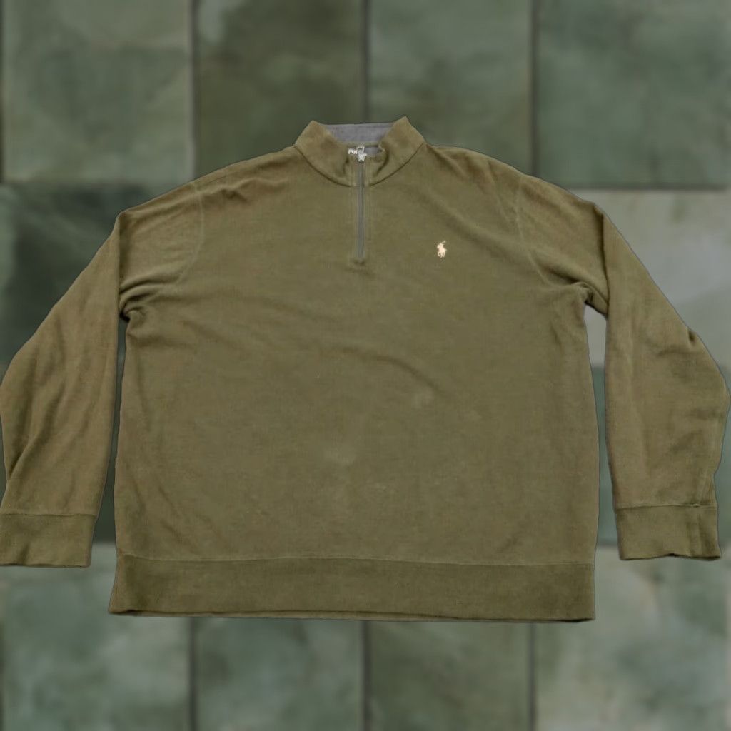 Ralph Lauren Ralph Lauren Sweater Mens Extra Large Green Mock Neck Pullover Pony Size US XL / EU 56 / 4 - 1 Thumbnail