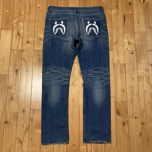 Bape 🔥2XL🔥 BAPE Shark Denim Pants a bathing ape XXL Size US 38 / EU 54 - 1 Thumbnail