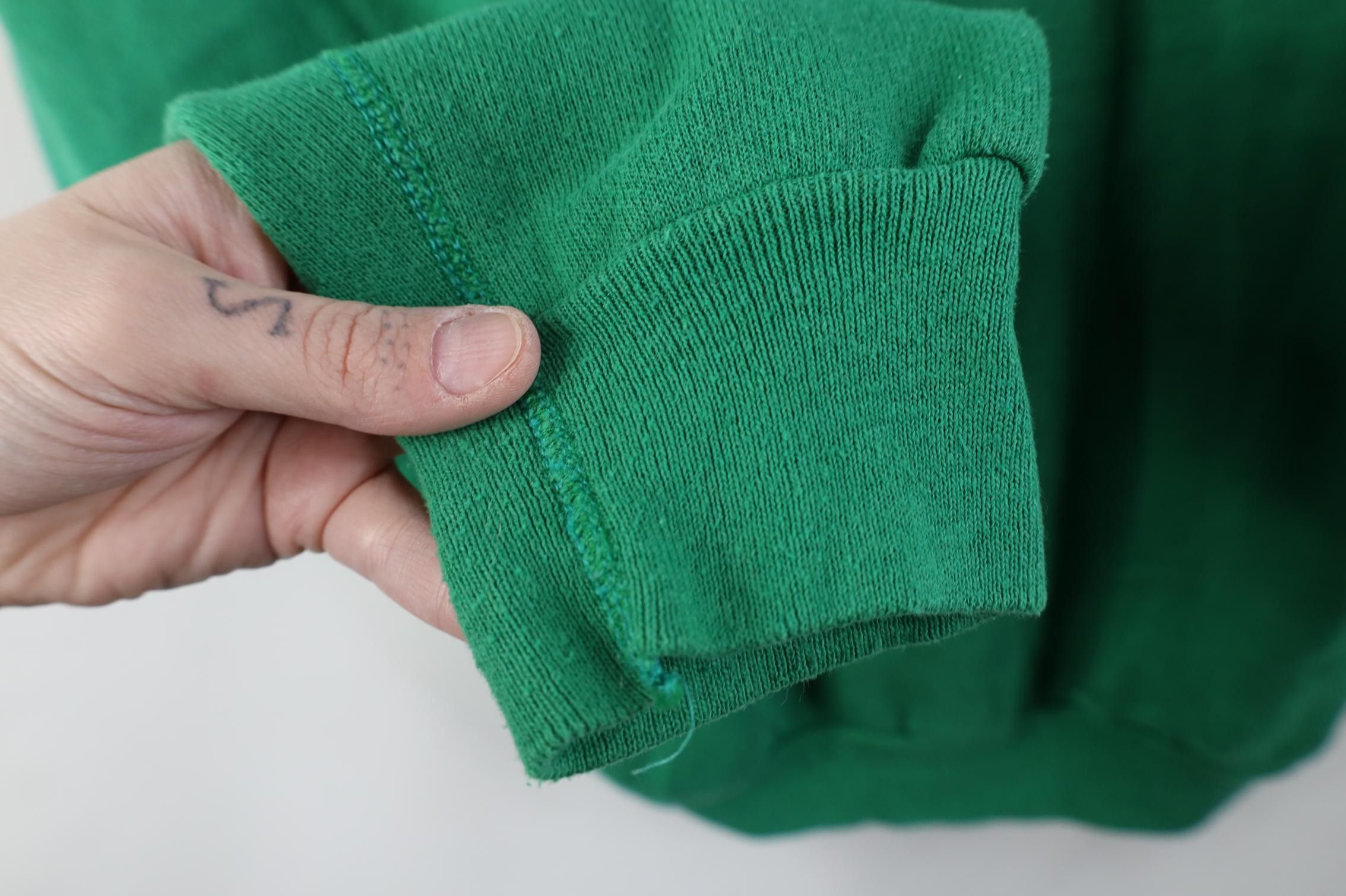 Vintage Vintage 70s 80s Streetwear Blank Gusset Sweatshirt Green USA Size L / US 10 / IT 46 - 8 Thumbnail