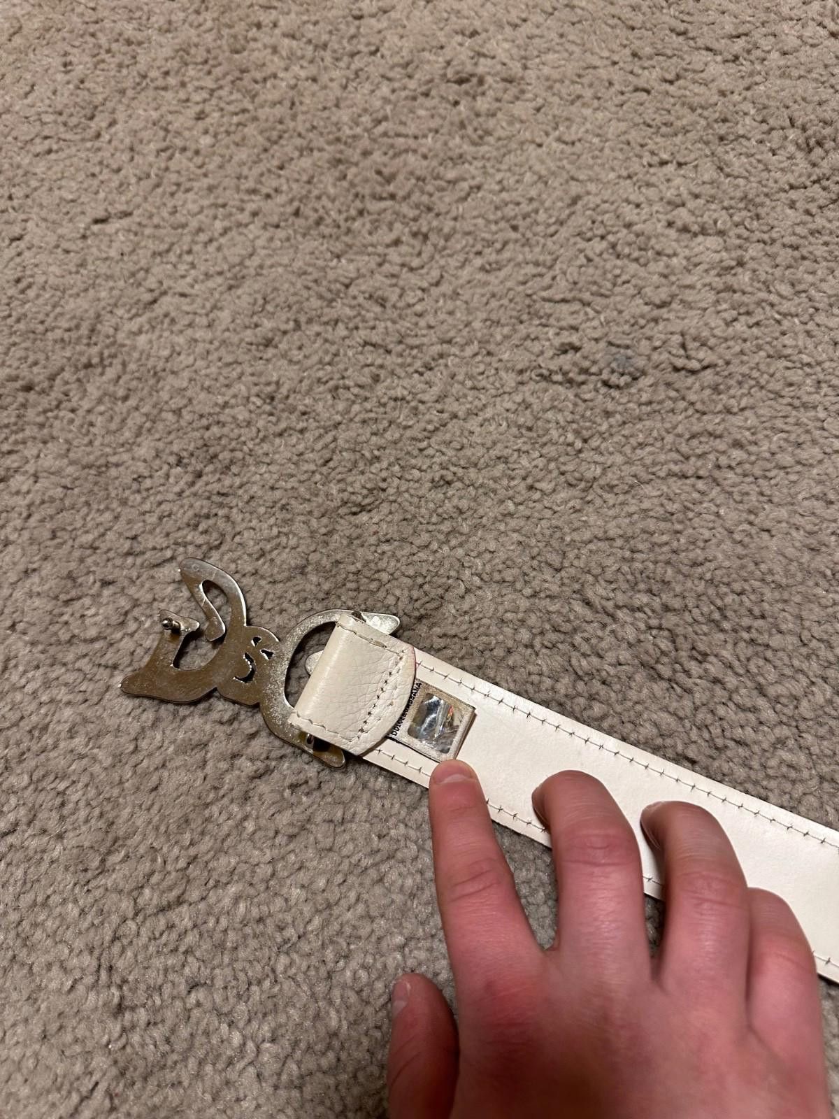 Dolce & Gabbana Dolce&Gabbana White Belt Leather Sz 80 Size ONE SIZE - 6 Thumbnail