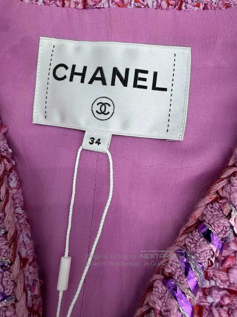 Chanel Chanel Spring and summer pink and purple woven long vest Size XXS / US 00 / IT 34 - 4 Thumbnail