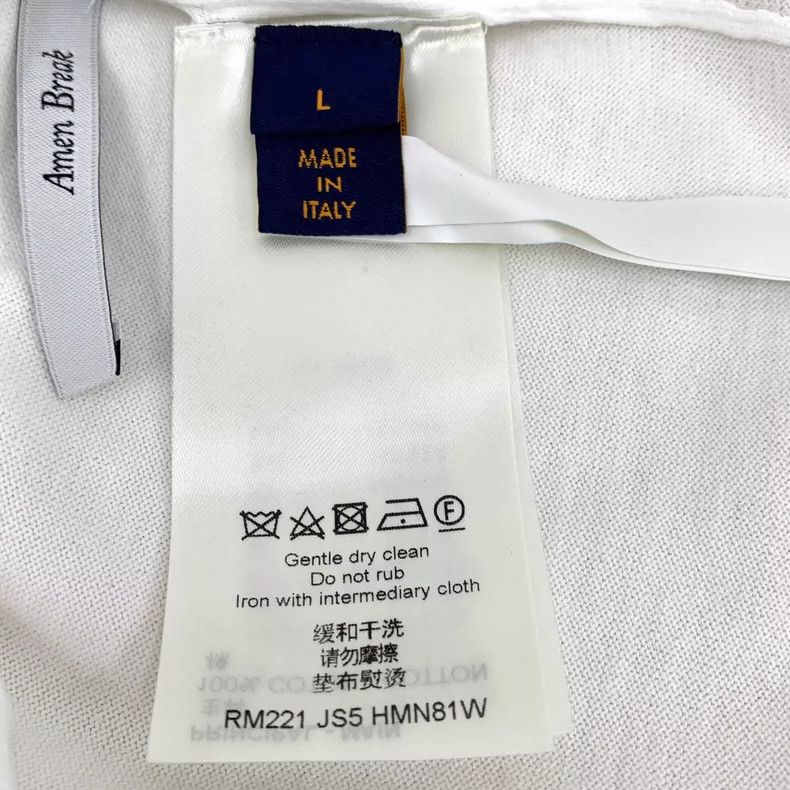Louis Vuitton Louis Vuitton 22 white logo monogram cotton crewneck short Size US L / EU 52-54 / 3 - 6 Thumbnail