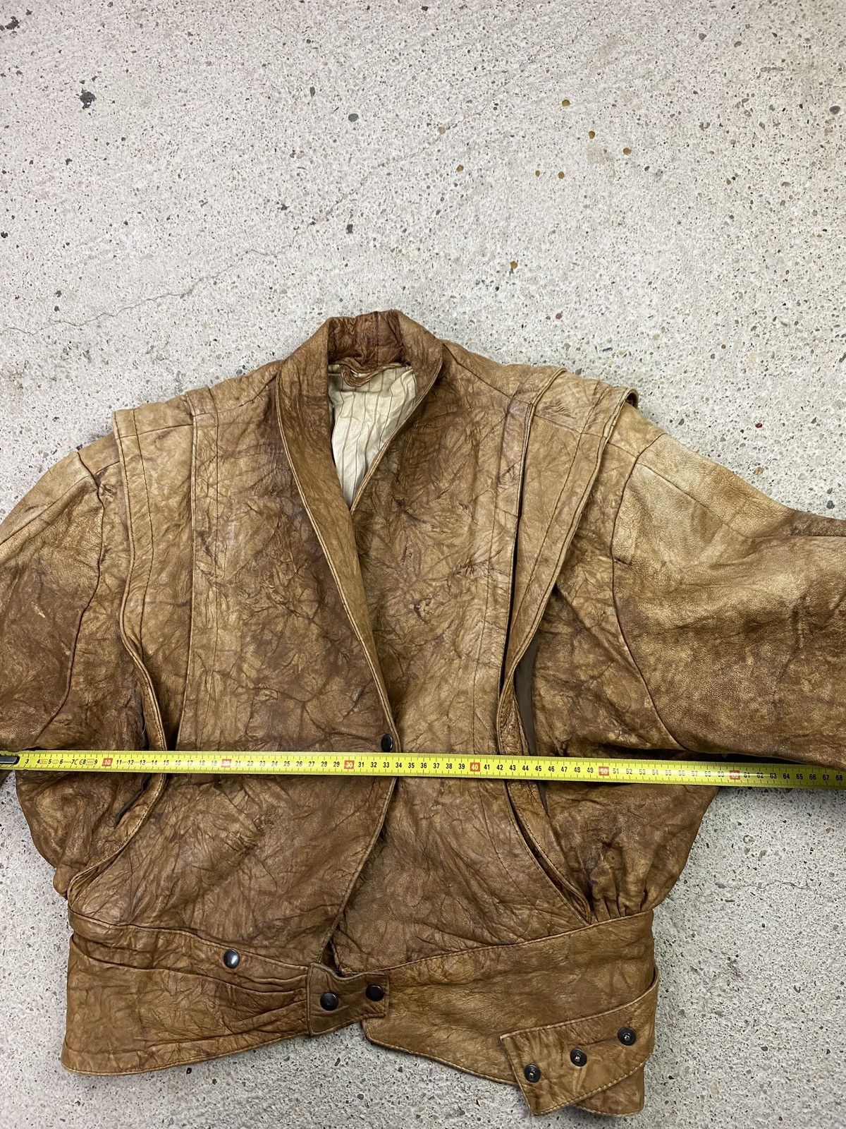 Japanese Brand Japan style leather bomber jacket brown avant garde Size M / US 6-8 / IT 42-44 - 13 Thumbnail