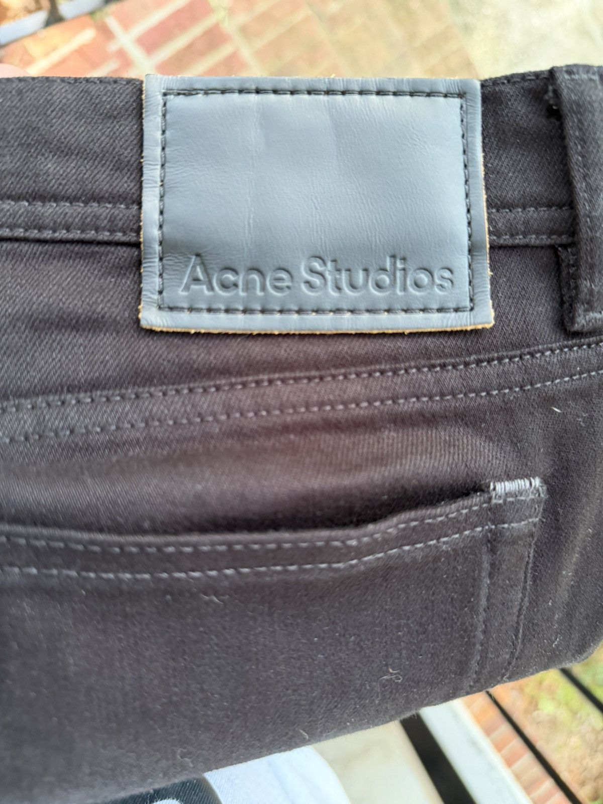 Acne Studios North Stay Blk Black Patch Denim Jeans Size US 32 / EU 48 - 3 Thumbnail