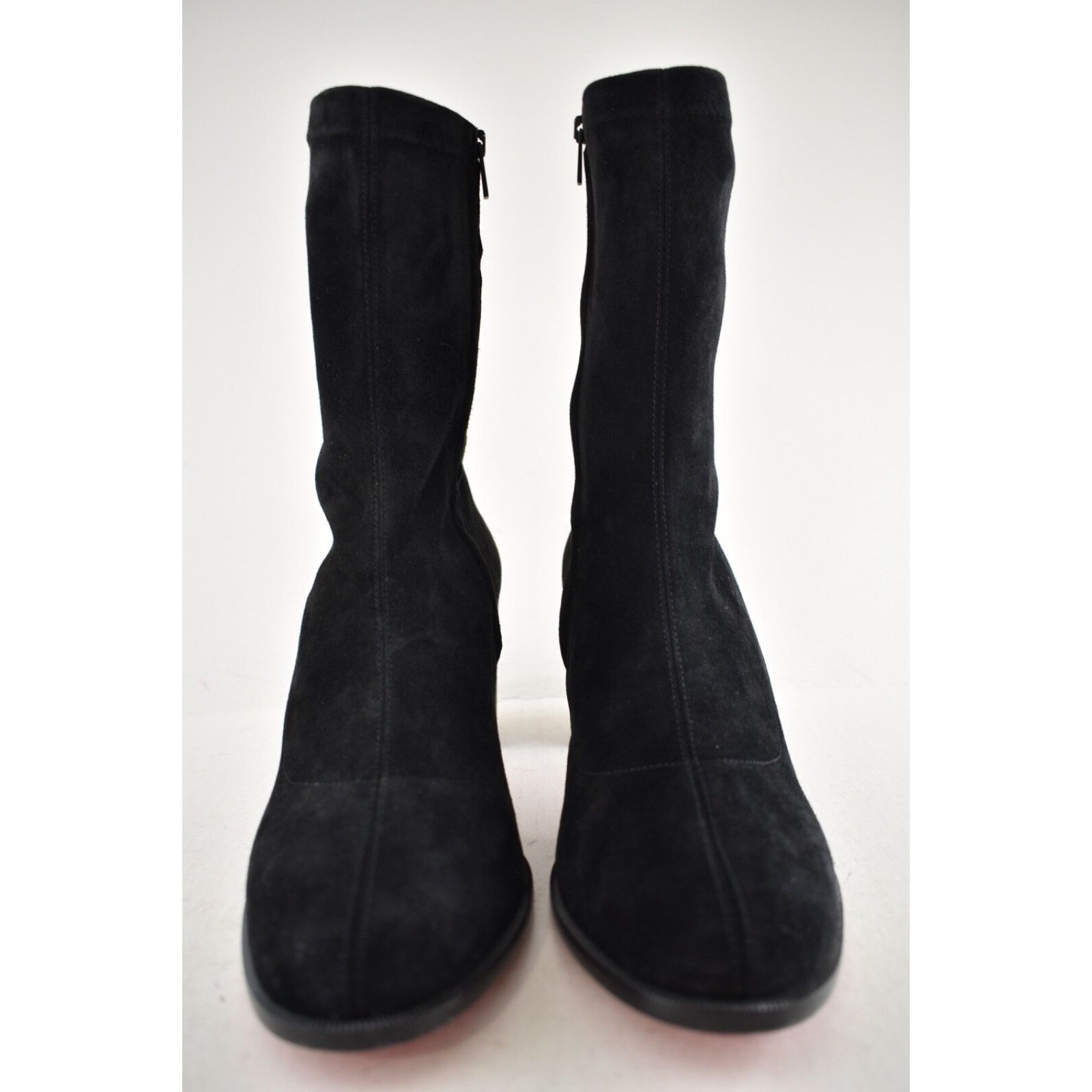 Christian Louboutin Christian Louboutin Stretchadoxa 70 Black Suede Block Heel Size US 7 / IT 37 - 9 Thumbnail