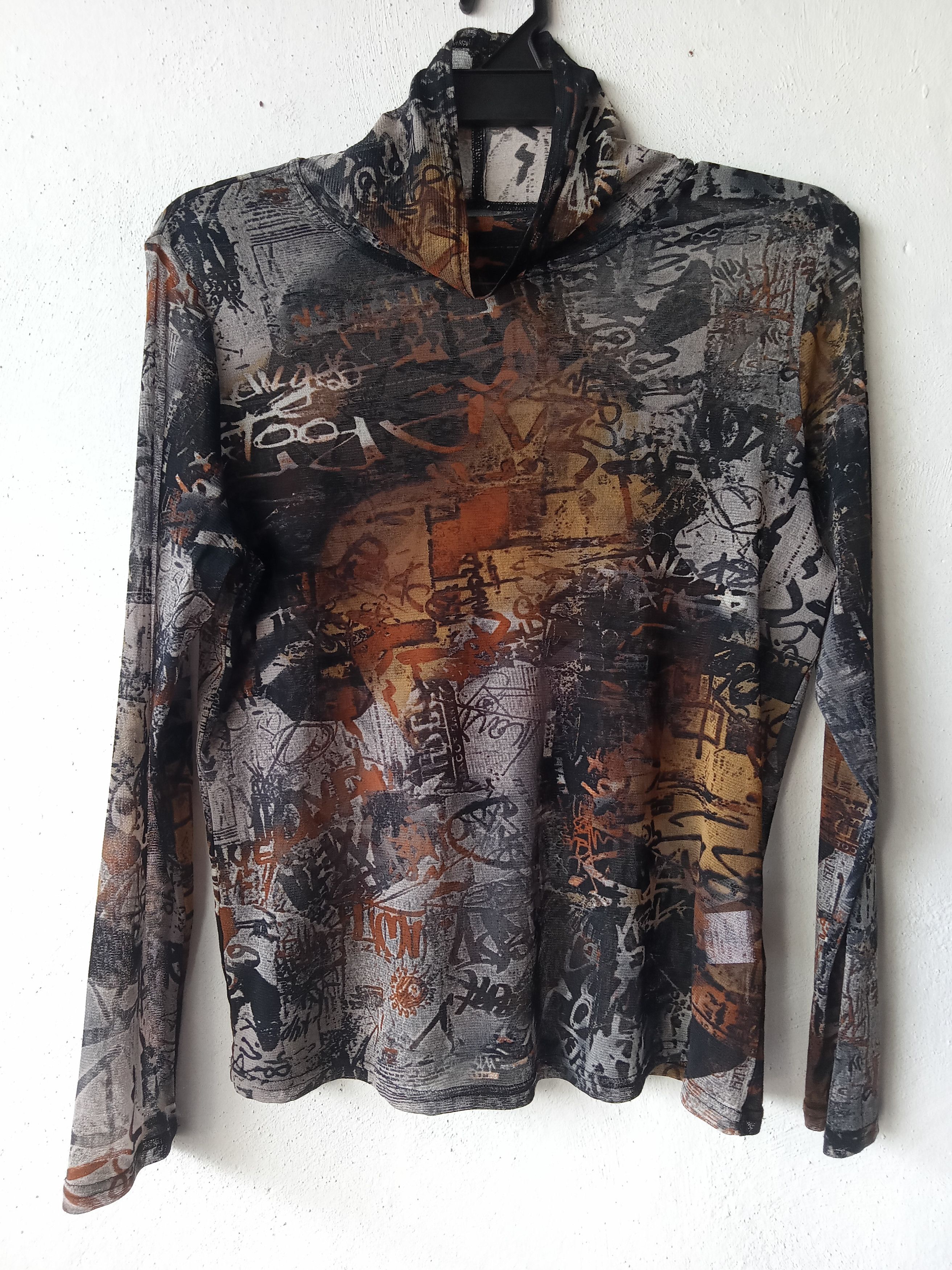 Seditionaries Japanese Brand Fullprint Abstract Full Mesh Tshirt Size M / US 6-8 / IT 42-44 - 1 Thumbnail