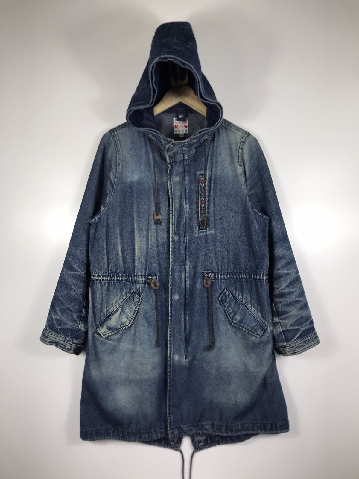 Japanese Brand ⚡️Titicaca Vintage Hooded Denim Ripped Parka Jacket Size M / US 6-8 / IT 42-44 - 1 Thumbnail