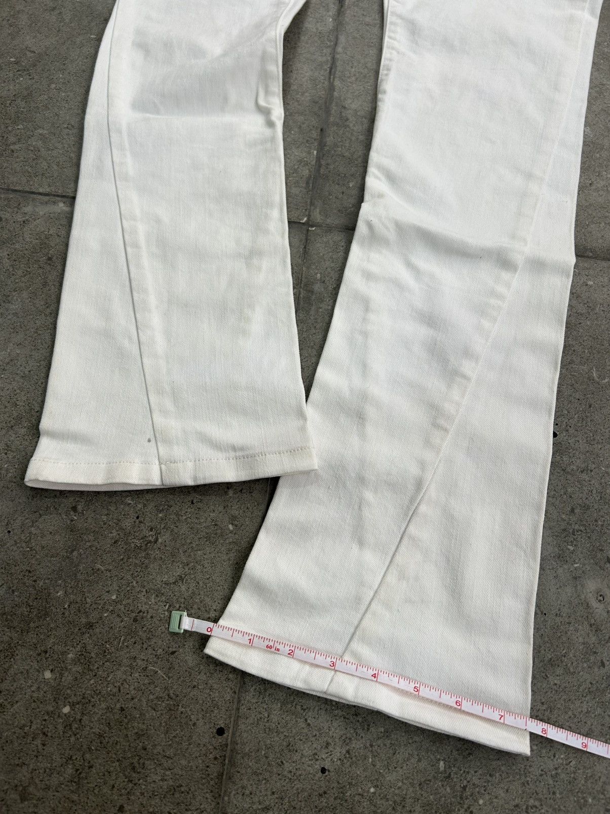 Tornado Mart Tornado Mart Zero Bootcut White Jeans Size US 31 - 16 Thumbnail