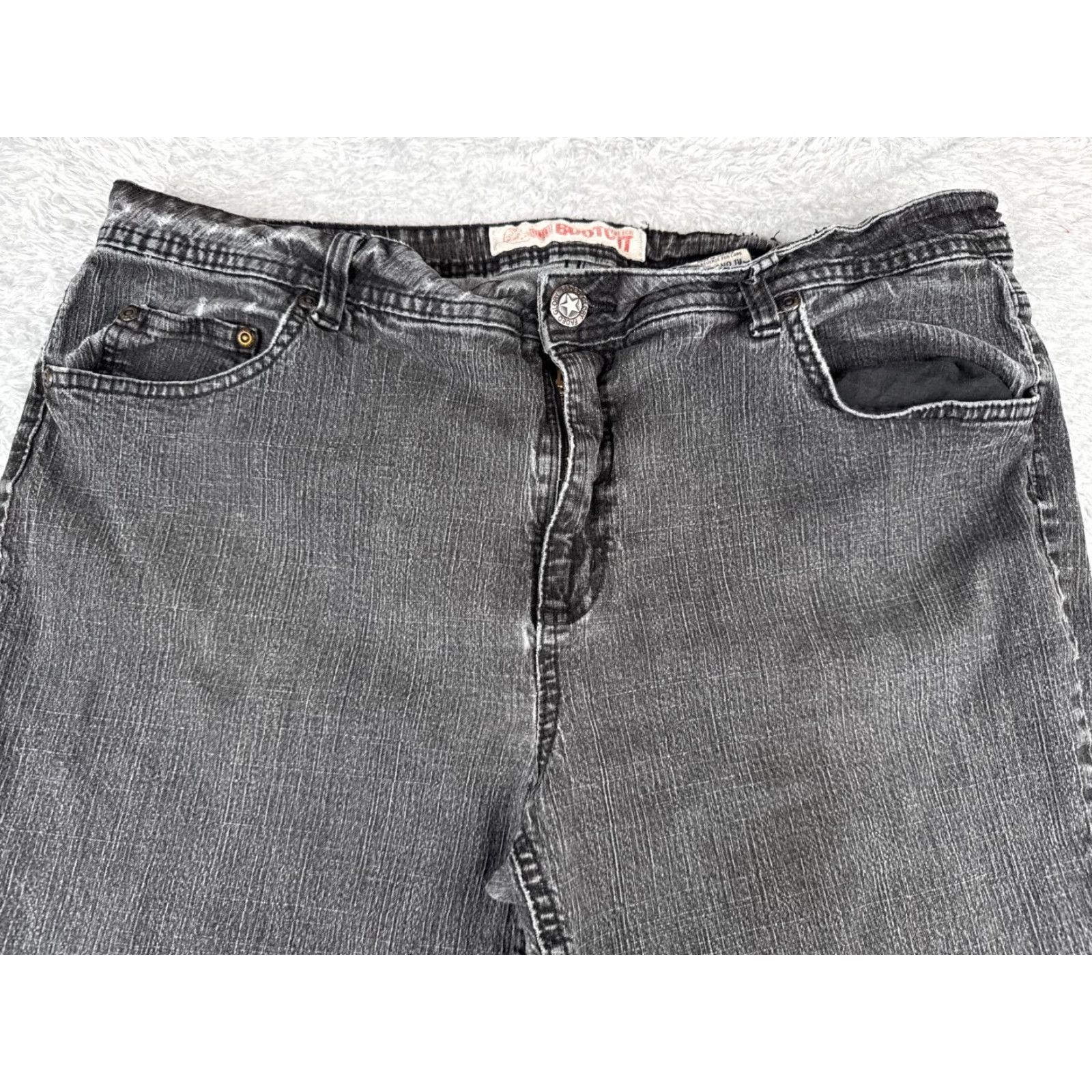 Faded Glory Faded Glory Jeans Women 34x31 Black Denim Bootcut Mid Rise Cotton Blend 1 Size 25" / US 0 / IT 36 - 4 Thumbnail