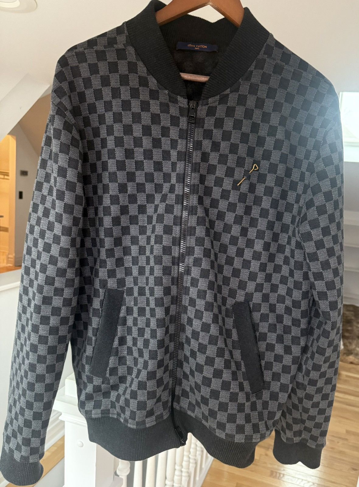 Louis Vuitton Louis Vuitton Damier Jacquard Zip-Through Bomber Jacket Size US L / EU 52-54 / 3 - 2 Thumbnail