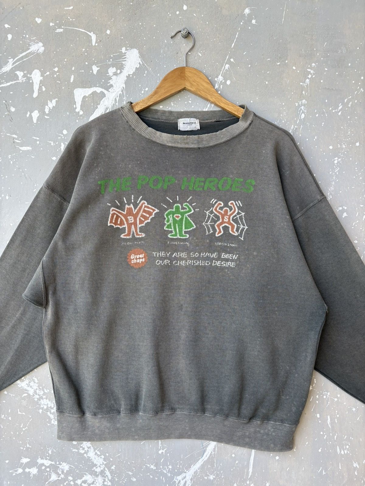 Japanese Brand Vintage Trashed Pop Art Gravity Men Inspired By Keith Haring Size US M / EU 48-50 / 2 - 4 Thumbnail
