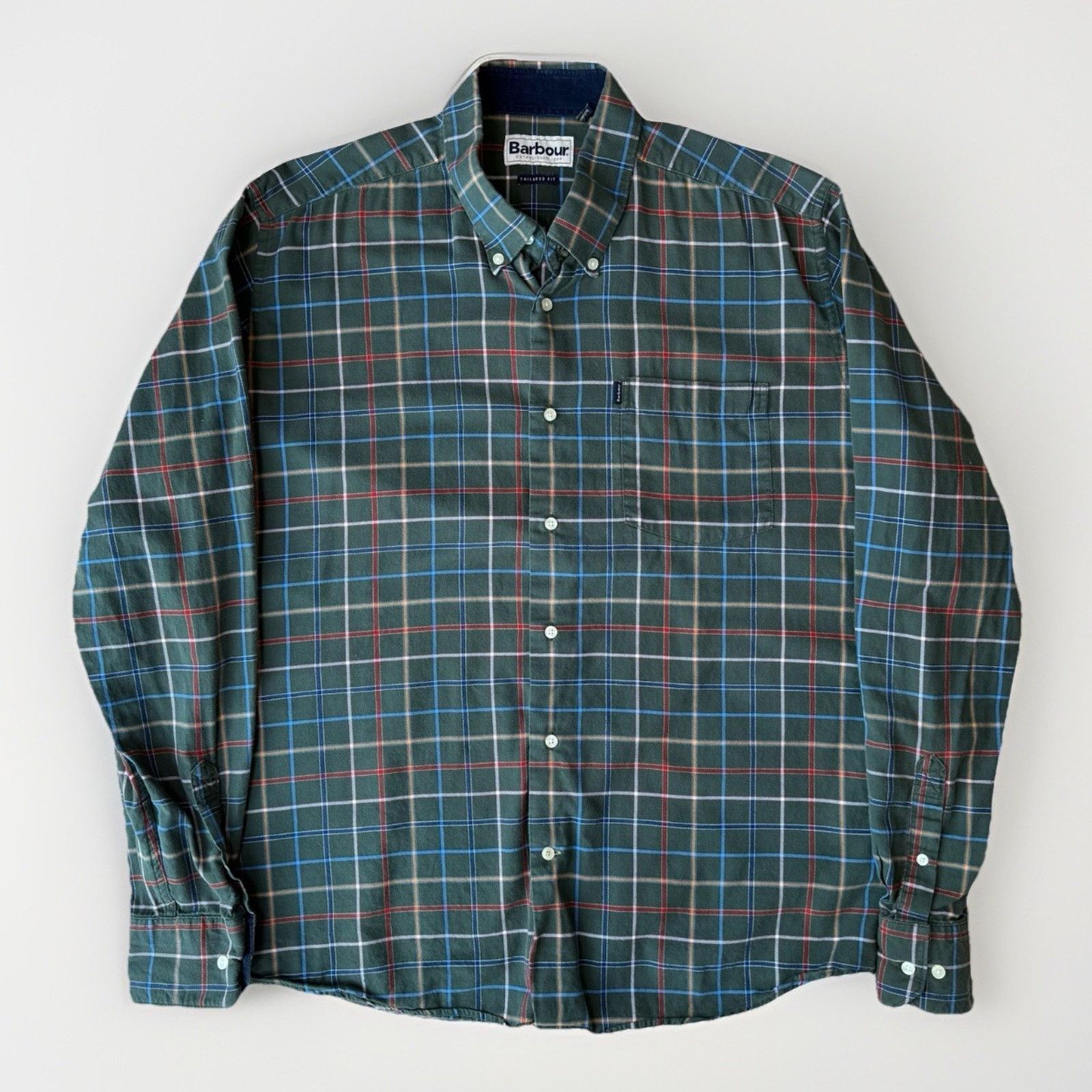 Barbour Barbour Shirt Large Green Plaid Casual Button Up New York Size US L / EU 52-54 / 3 - 1 Thumbnail