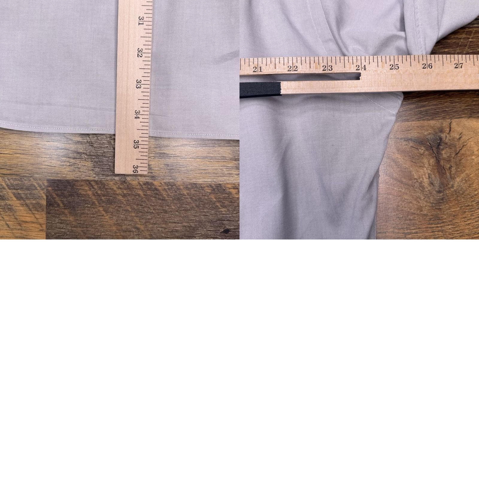 Vintage Paul Fredrick Dress Shirt Mens 18 Gray Button Up Classic 100% Cotton Long Sleeve Barrel Cuff Formal Workwear Size 48R - 9 Thumbnail