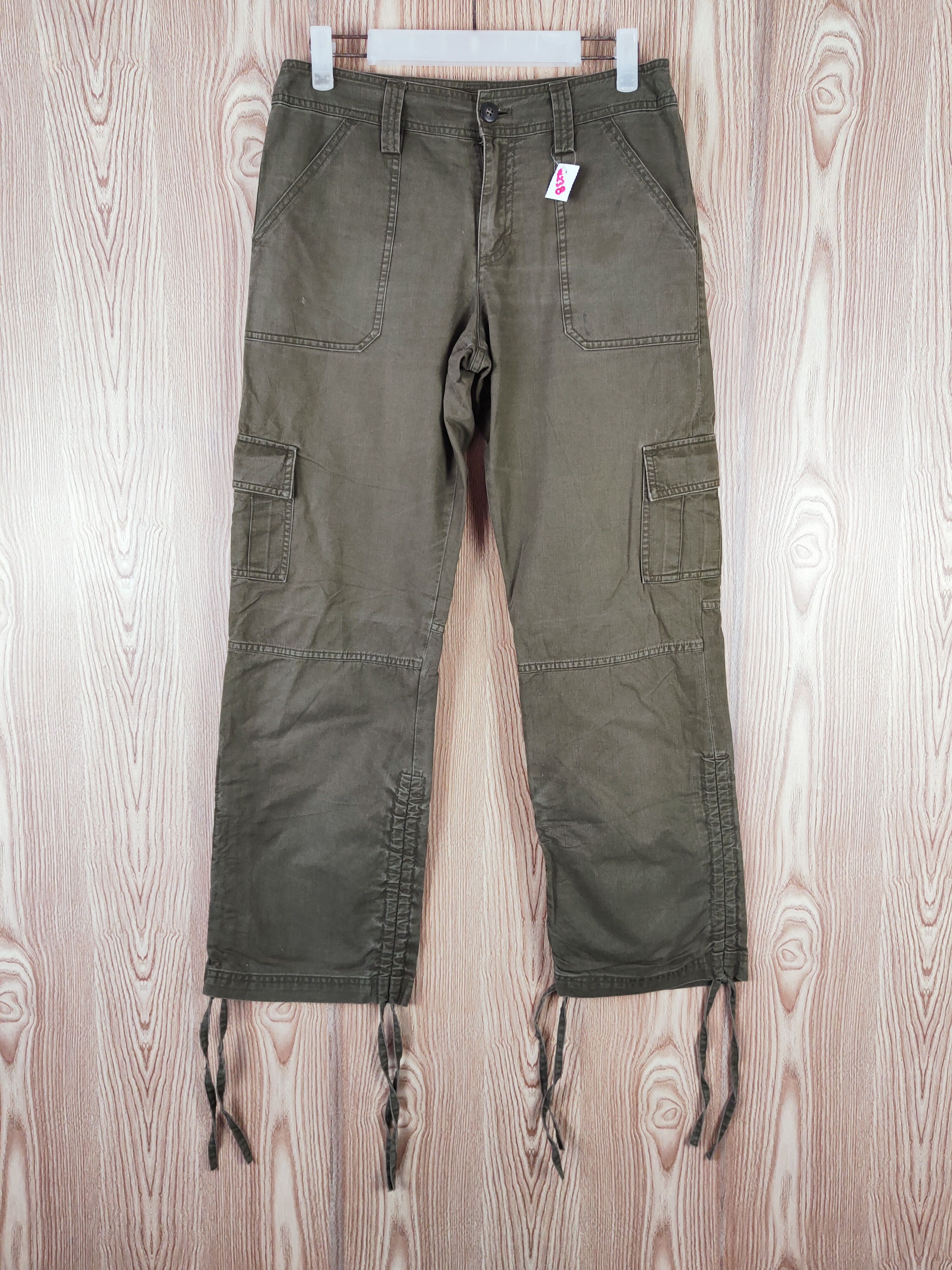 Japanese Brand Uniqlo Olive Multipocket Tactical Cargo Pants #W438 Size 28" / US 6 / IT 42 - 1 Thumbnail