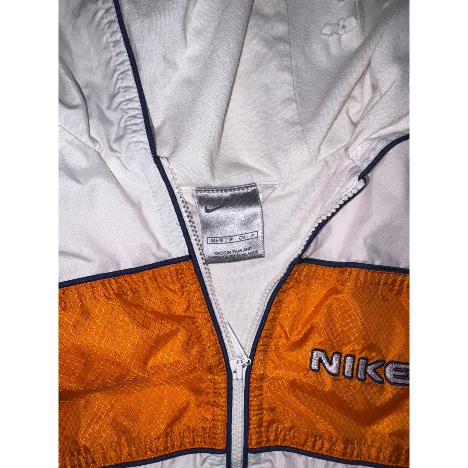 Nike Nike vintage y2K jacket zip hoodie white orange small Size S / US 4 / IT 40 - 2 Thumbnail