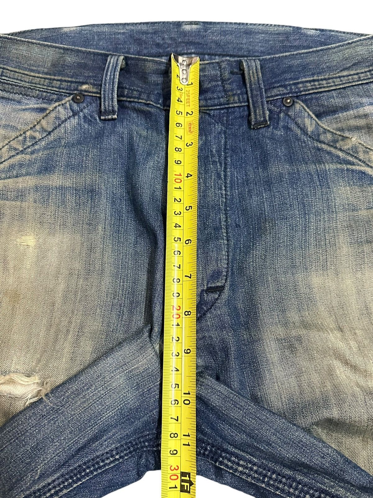 Lee Vintage 90s Lee Mud Faded Wash Distressed Carpenter Jeans Size US 30 / EU 46 - 16 Thumbnail