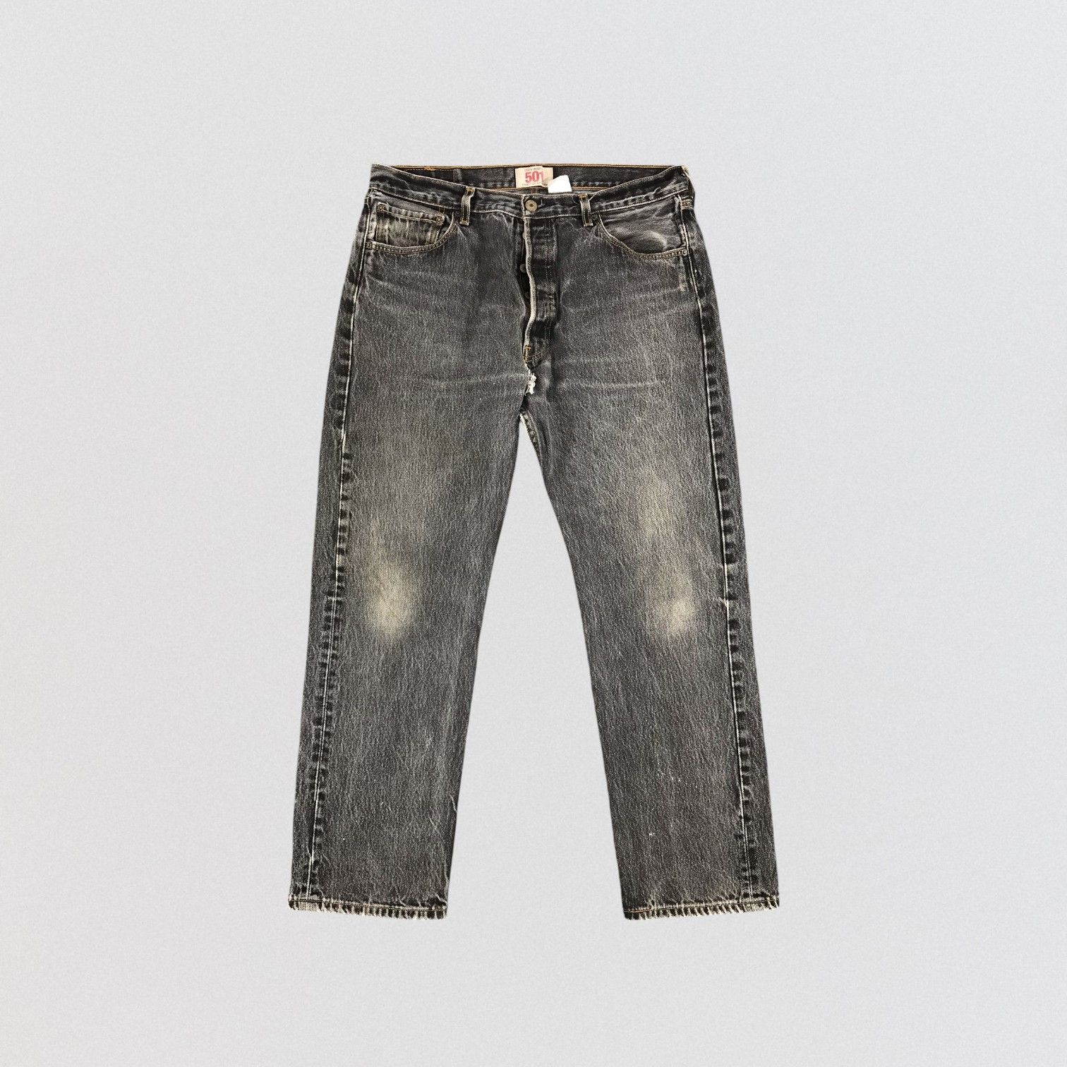 Levi's Vintage Faded Black Levis 501 Jeans-JM1666 Size US 35 - 1 Thumbnail