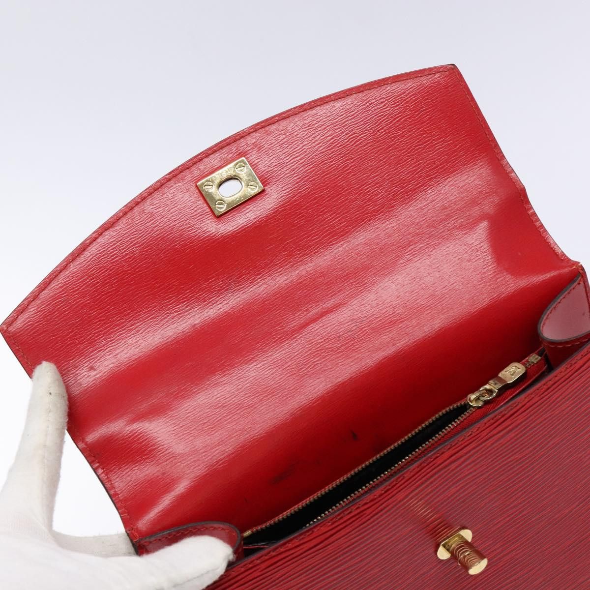 Louis Vuitton LOUIS VUITTON Epi Malesherbes Hand Bag Red M52377 Size ONE SIZE - 8 Thumbnail