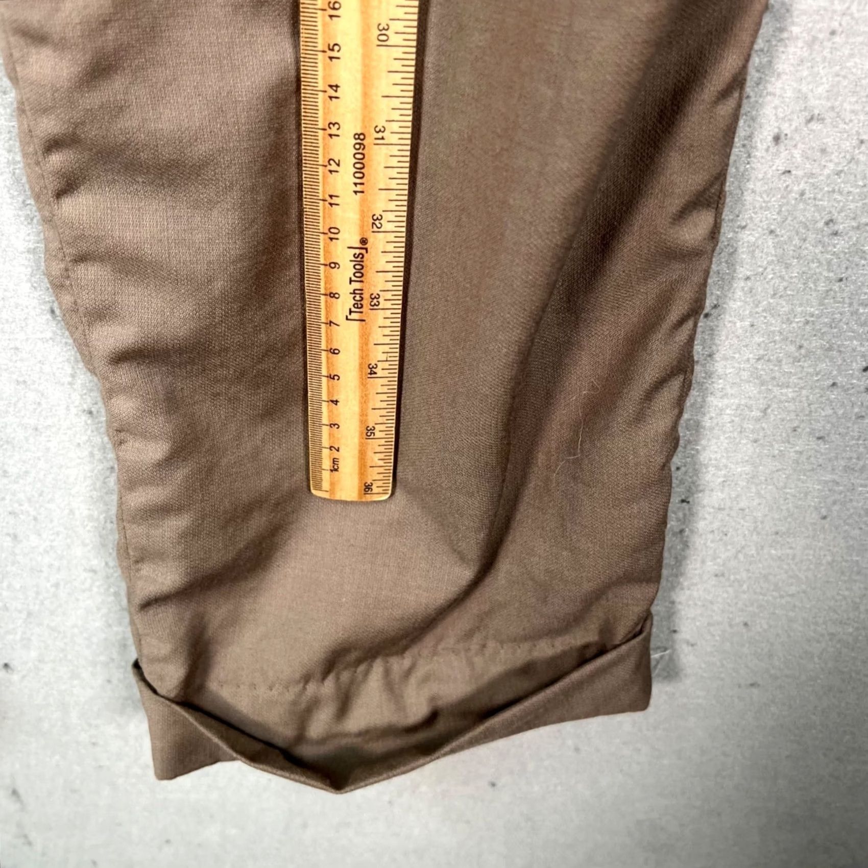 Armani Armani Collezioni Mens Dress Pants Wool Beige 36 Regular Flat Front Inseam 30" Made In Italy Vintage No Shirts Size US 36 / EU 52 - 7 Thumbnail