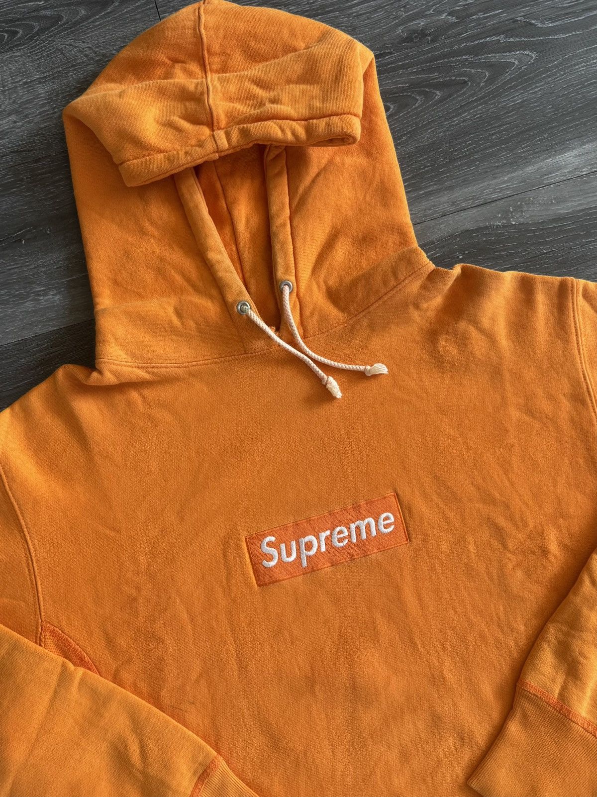 Supreme Supreme Orange Box Logo Hoodie 1999 Size US L / EU 52-54 / 3 - 3 Thumbnail