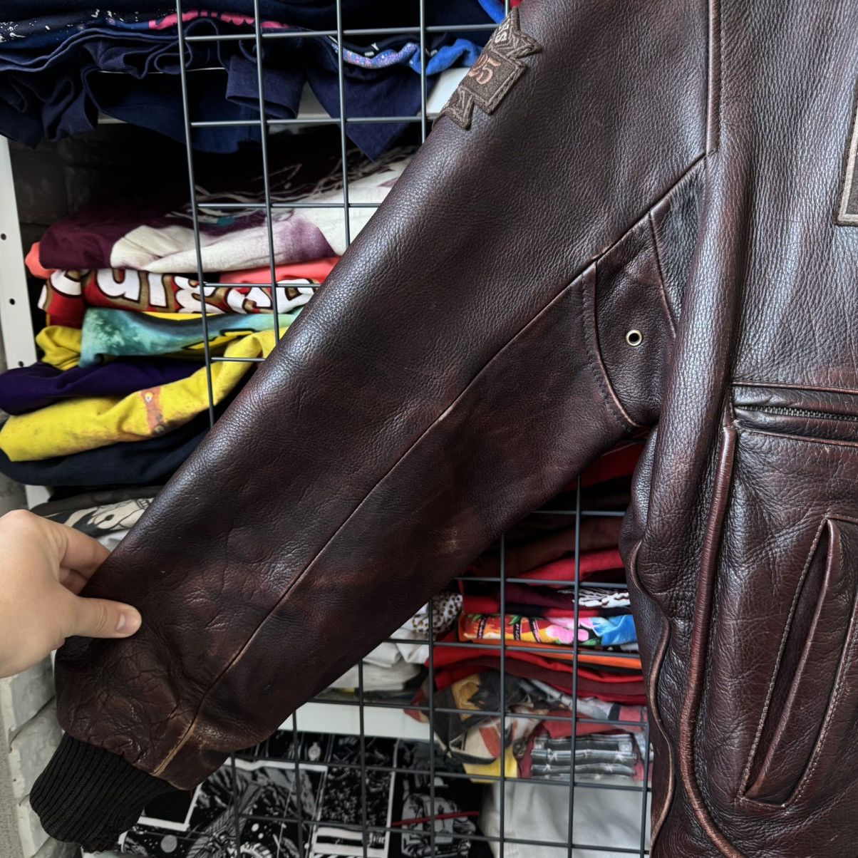 NFL Vintage Redskins Leather Bomber Jacket Size US L / EU 52-54 / 3 - 9 Thumbnail