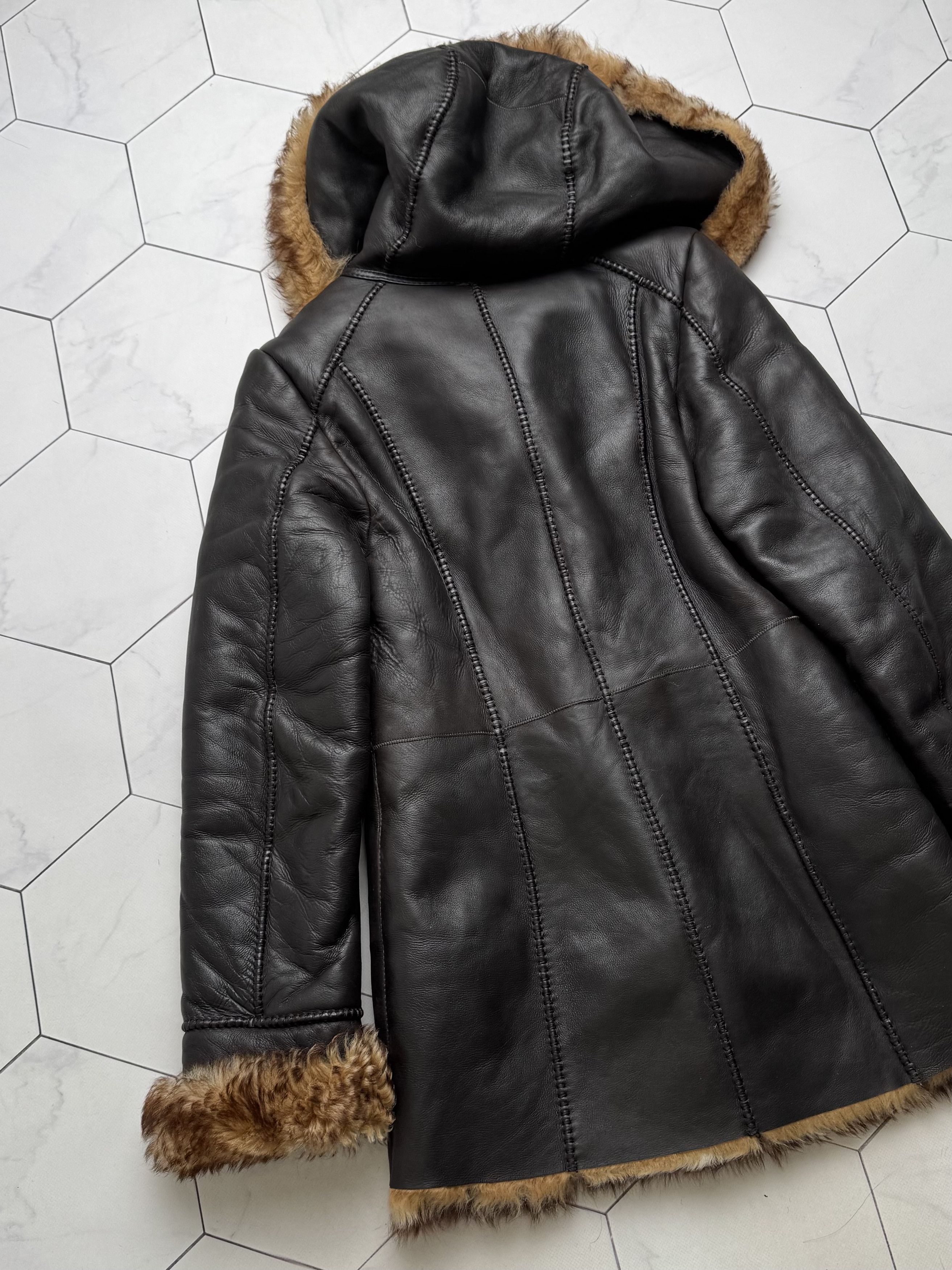 Japanese Brand Vintage Real Sheepskin Hooded Coat (B550)E2D15 Size S / US 4 / IT 40 - 14 Thumbnail