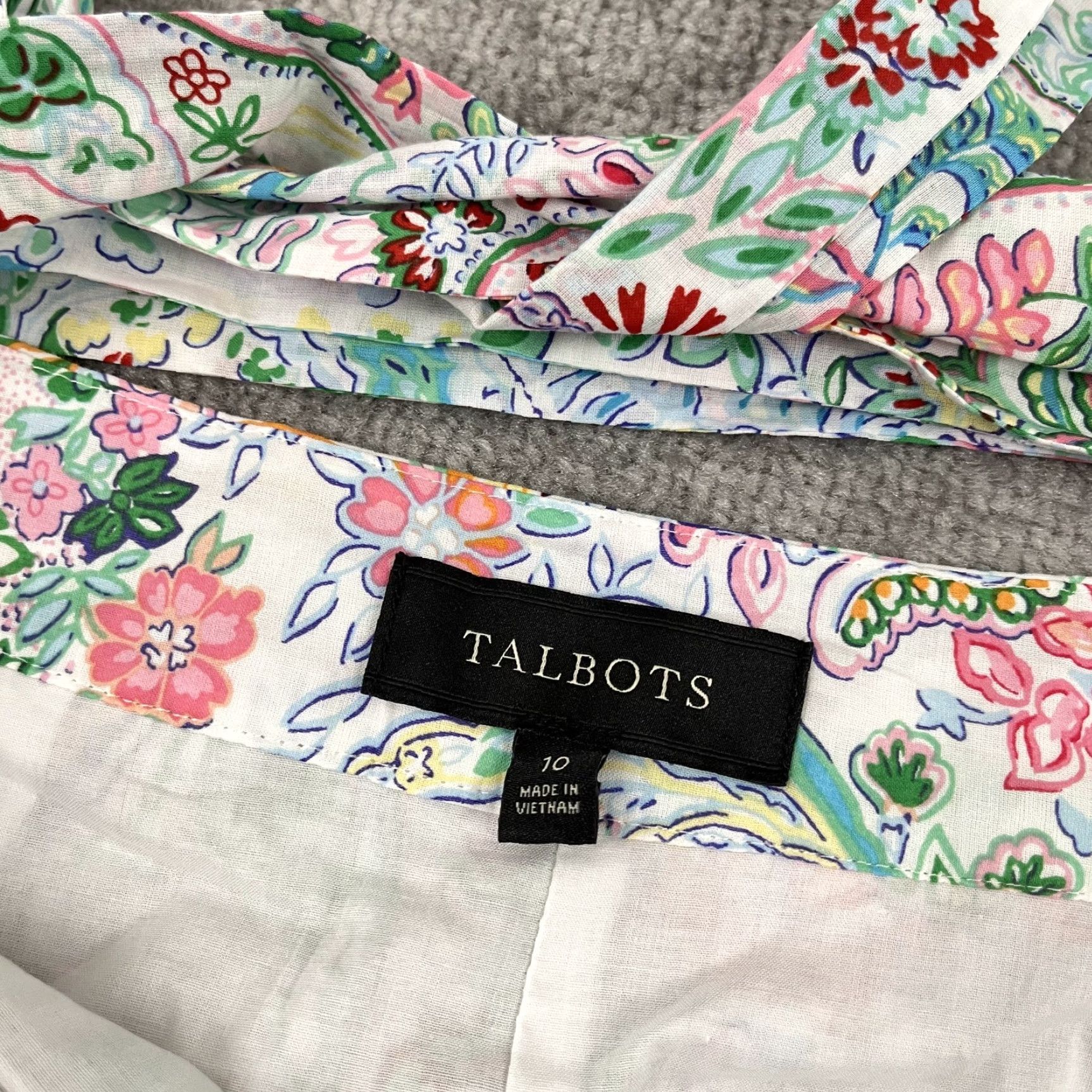 Talbots Talbots Midi Skirt Womens Sz 10 30 x 32" Floral Boho Prairie Cottagecore Tie Size 32" / US 10 / IT 46 - 2 Thumbnail