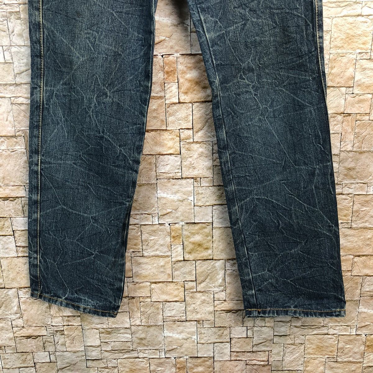 Japanese Brand Le John Blue Double Waist Denim Pants #A159 Size US 26 / EU 42 - 7 Thumbnail