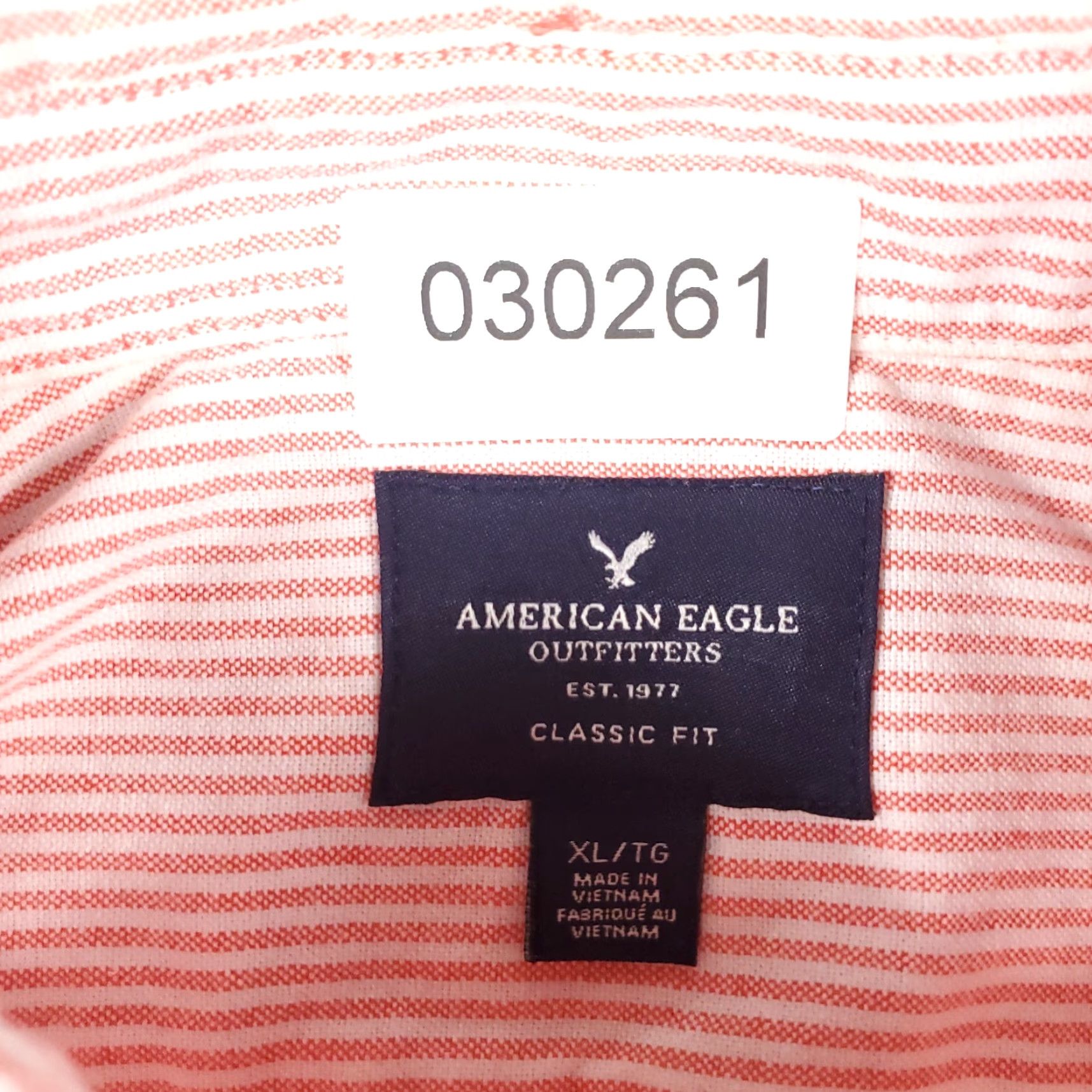 American Eagle Outfitters American Eagle Shirt Mens XL Red Striped Button-Up Long Sleeve Casual Classic Size US XL / EU 56 / 4 - 7 Thumbnail